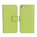 iPhone SE 5 5s - Genuine Leather Flip Stand Protective Phone Cover Case Wallet - Green